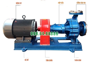 Bơm tuần hoàn dầu tải nhiệt RY125-80-160 160m3/h, 50m, 22kW, 2900 vòng/phút